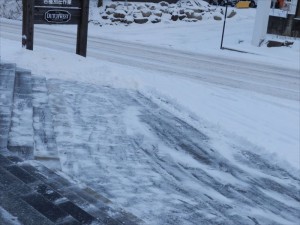 蓼科エリア姫木平別荘地の積雪①