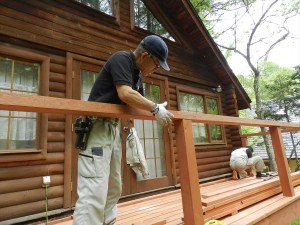 デッキ工事手すり