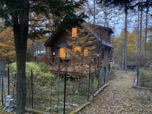 平坦な庭が広がる蓼科中古別荘を整備してきました