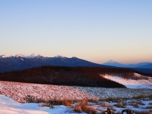 蓼科別荘エリア今日のお天気と夕暮れの景色