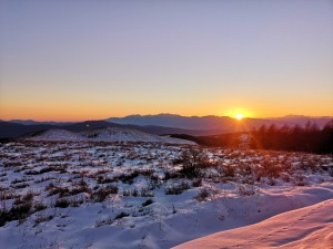 蓼科別荘エリア今日のお天気と夕暮れの景色